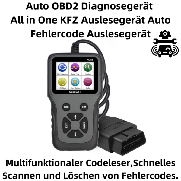 I08D Car OBD2 Diagnostic Scanner Tool All IN One Reading Device Fault Selection - Image 3