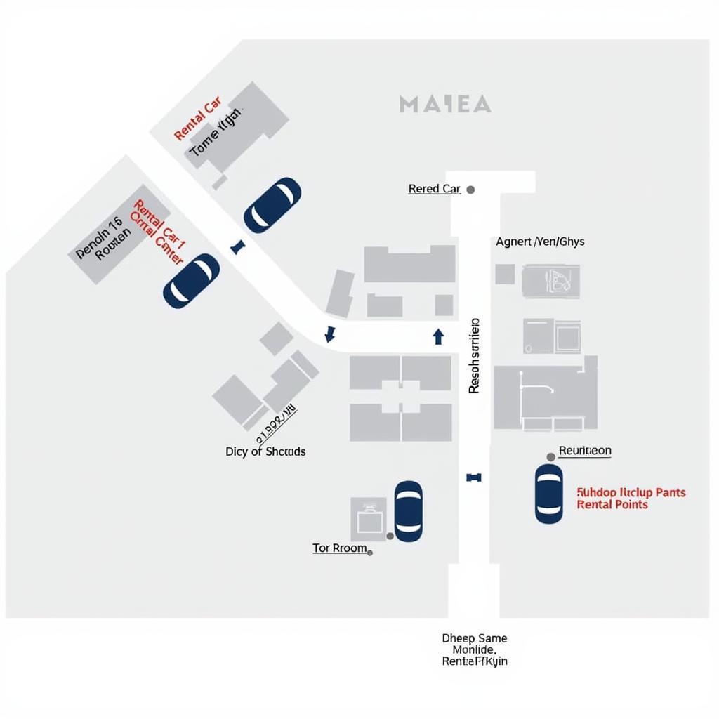 IAH Rental Car Center Layout Map