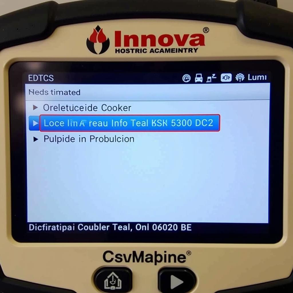 Innova CanOBD2 Scan Tool Displaying Diagnostic Codes