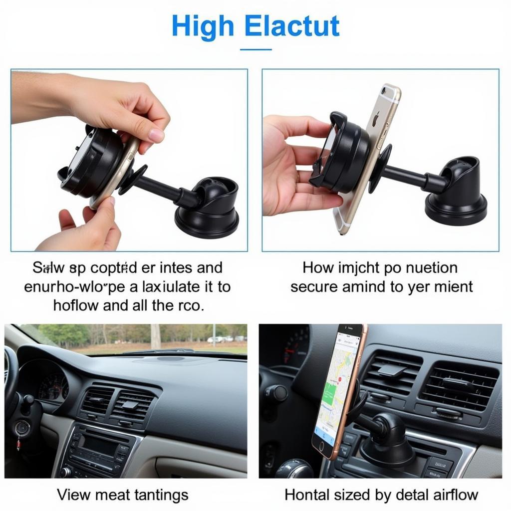 Installing a vent mount car phone holder