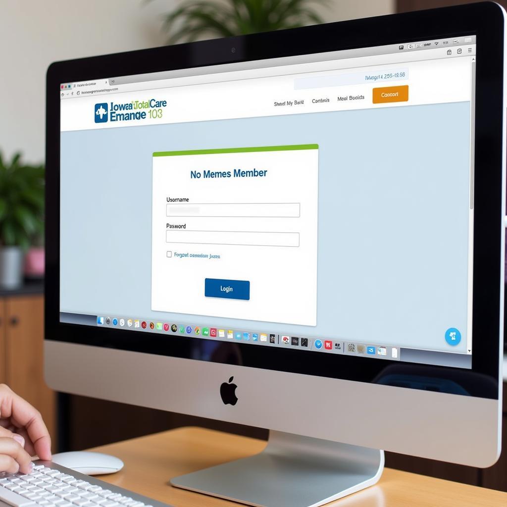Iowa Total Care Member Login Page Screenshot