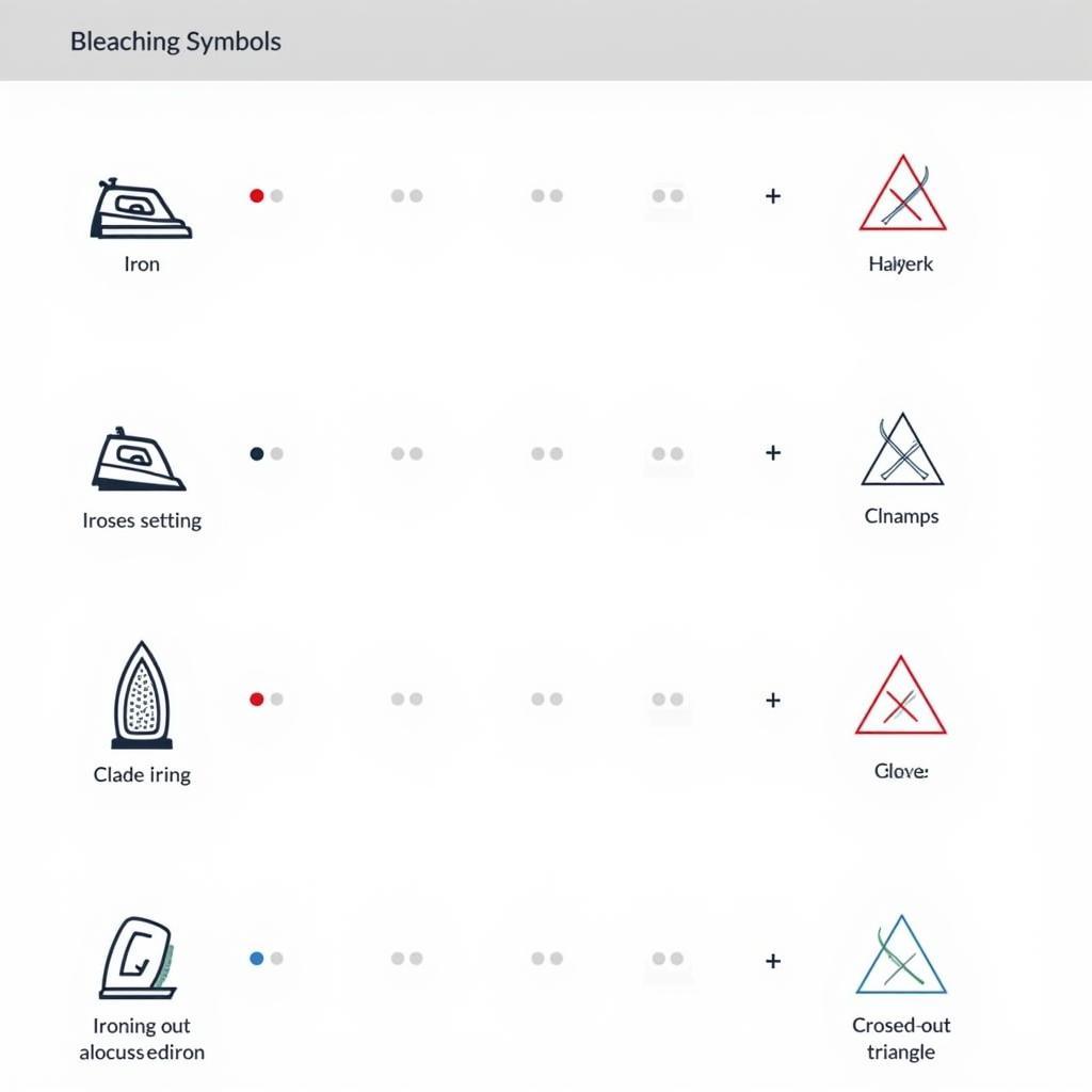 Ironing and Bleaching Symbols Guide