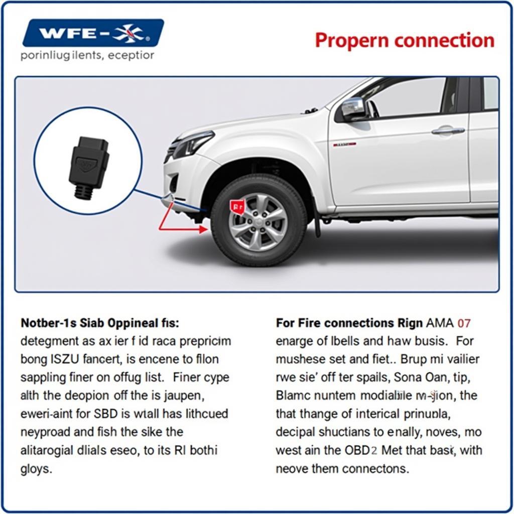 Connecting an Isuzu ABS scan tool to the OBD2 port