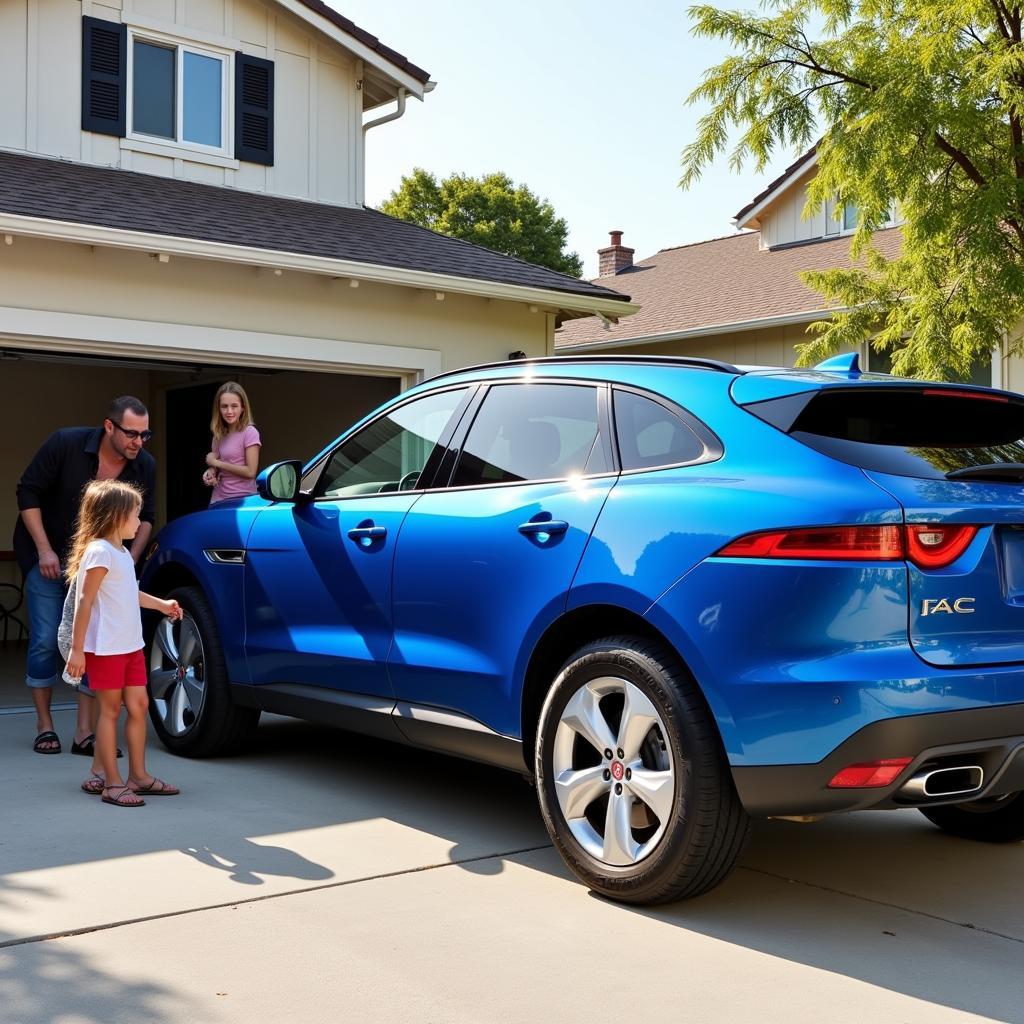 Jaguar F-PACE Family SUV parked in a driveway