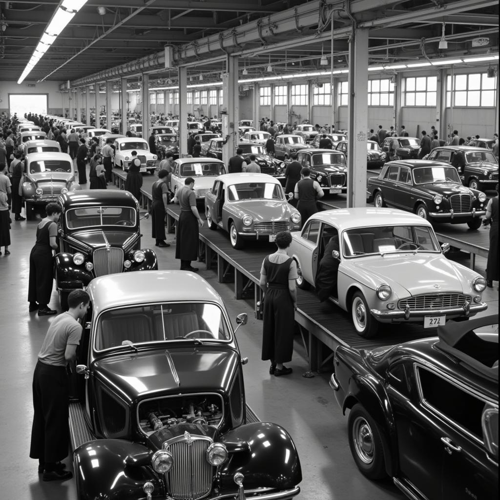 Post-War Japanese Car Factory