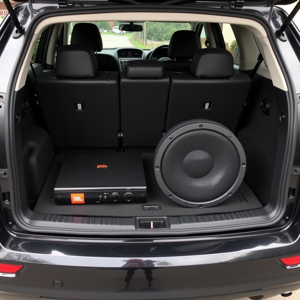 JBL Car Audio System with Amplifier and Subwoofer