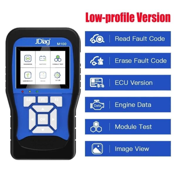 JDiag M100 OBD2 Motorcycle Diagnostic Scanner Fault Motorcycle Code Reader TPS - Image 5