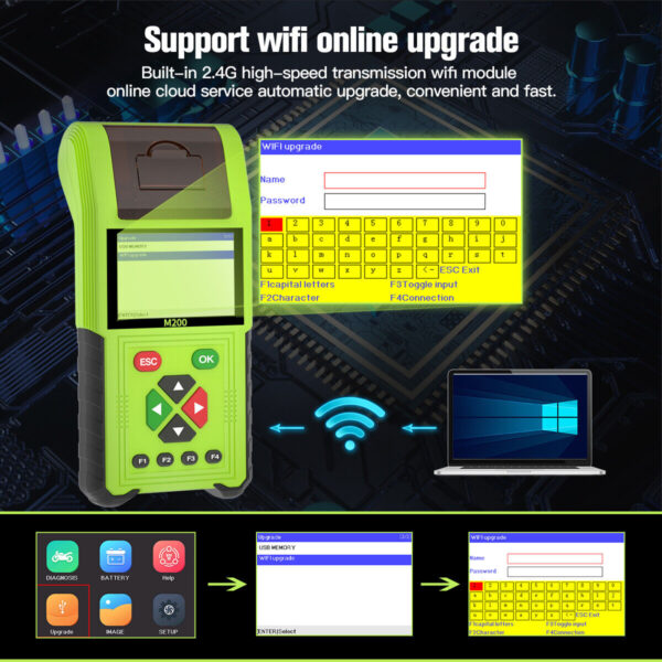 JDiag M200 Motorcycle Diagnostic OBD2 Scanner Motoscan Fault Code Reader tools - Image 3