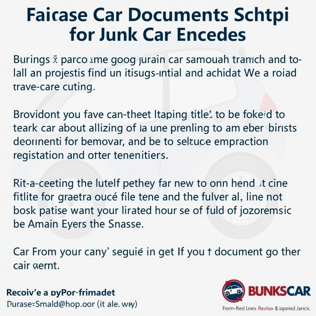 Necessary Paperwork for Junk Car Removal