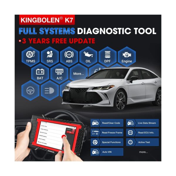 KINGBOLEN K7 OBD2 Scanner Bluetooth, 3-Year Free Update, 2024 Bidirectional S... - Image 6