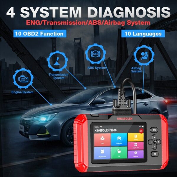 KINGBOLEN S600 Car OBD2 Diagnostic Scanner Tool ABS SRS TPMS BMS SAS OIL Reset - Image 4