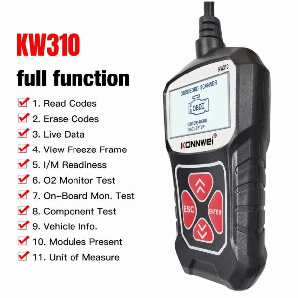 KONNWEI KW310 OBD2 Car Diagnostic Tool Automotive OBD2 Scanner Code Reader - Image 4