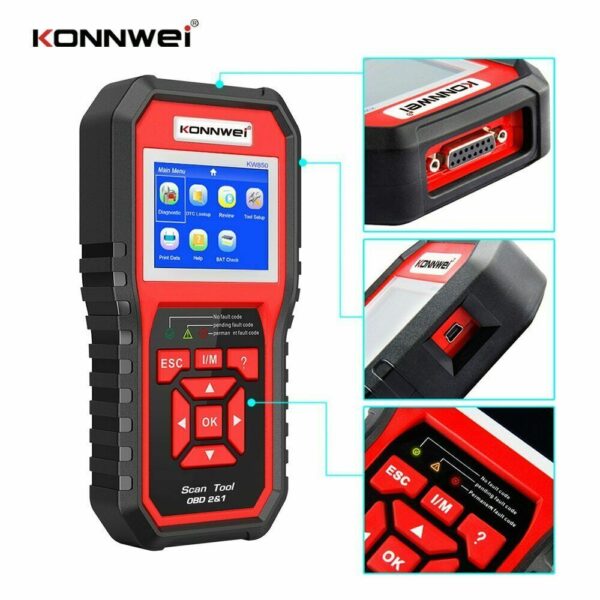 KONNWEI KW850 OBD2 EOBD Check Engine Automotive Code Reader Diagnostic Scanner Tool- - Image 2