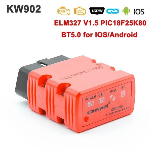 KONNWEI KW902 OBD2 Scanner Bluetooth Auto Diagnostic Tool Code Reader on Android - Image 4