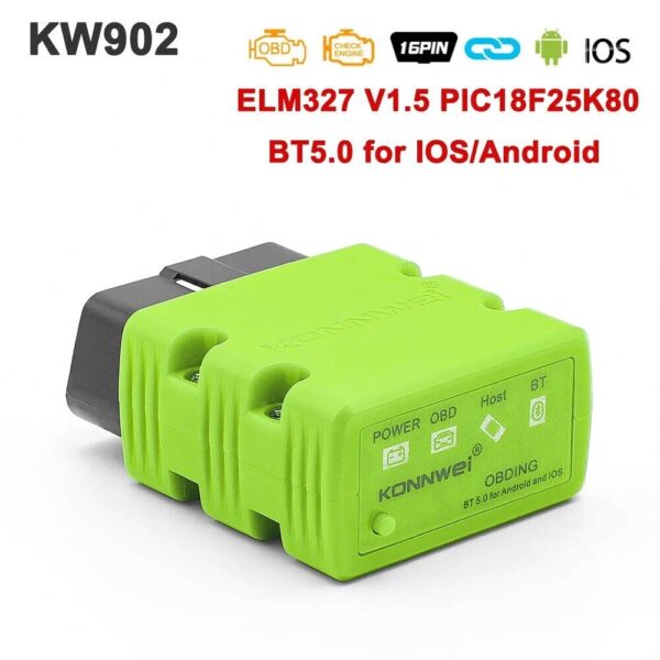 KONNWEI KW902 OBD2 Scanner Bluetooth Auto Diagnostic Tool Code Reader on Android - Image 5