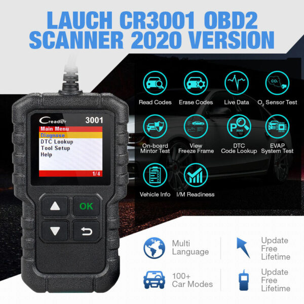 LAUNCH Automotive OBD2 Diagnostic Scanner Check Car Engine Light OBD Code Reader - Image 2