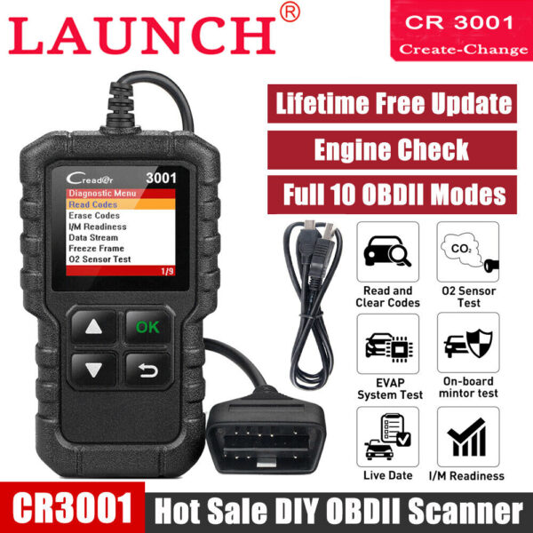 LAUNCH Car Fault Code Reader Engine Diagnostic Scanner Reset Tool OBD2 CAN EOBD - Image 2