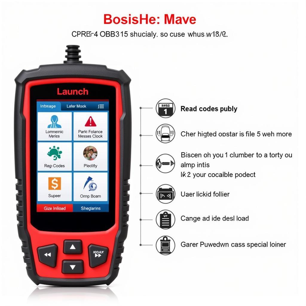 Launch CPR129 OBD2 Scanner Interface