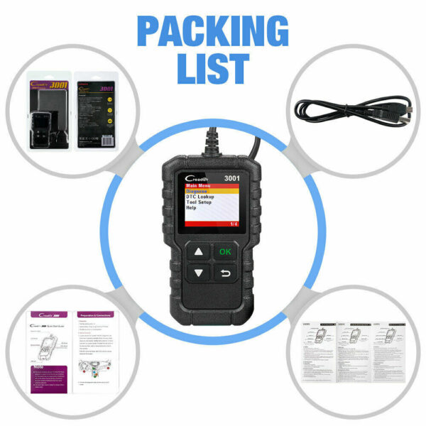 LAUNCH CR3001 OBD2 Scanner Code Reader Car Diagnostic Tool Check Engine Fault - Image 2