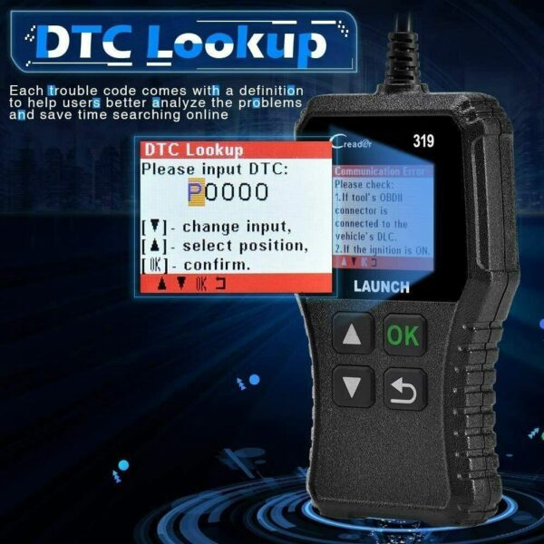 LAUNCH CR319 Car OBD2 OBD Scanner Check Engine Fault Diagnostic Tool Code Reader - Image 4