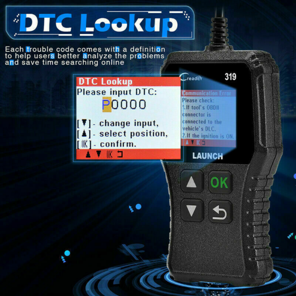 LAUNCH CR319 OBD2 Scanner OBD Code Reader Car Check Engine Fault Diagnostic Tool - Image 5