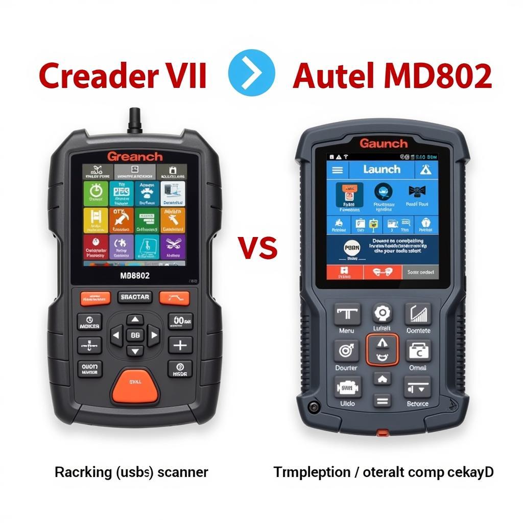 Launch Creader VIII and Autel MD802 User Interfaces