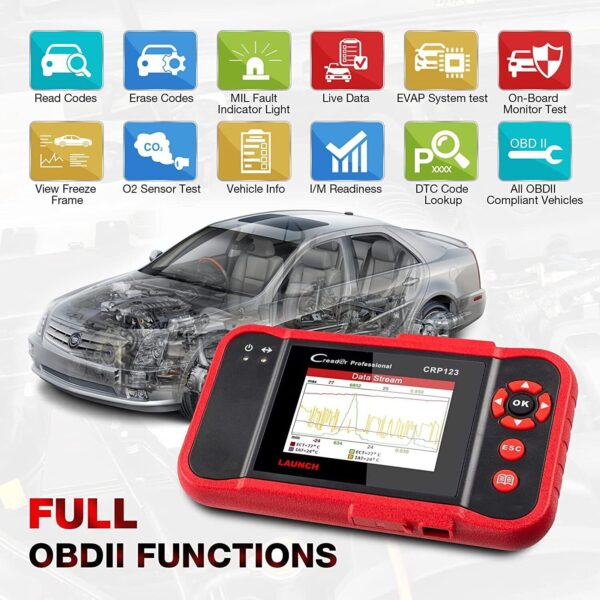 LAUNCH CRP123 Auto OBD2 Scanner Code Reader Engine ABS SRS Car Diagnostic Tool - Image 5