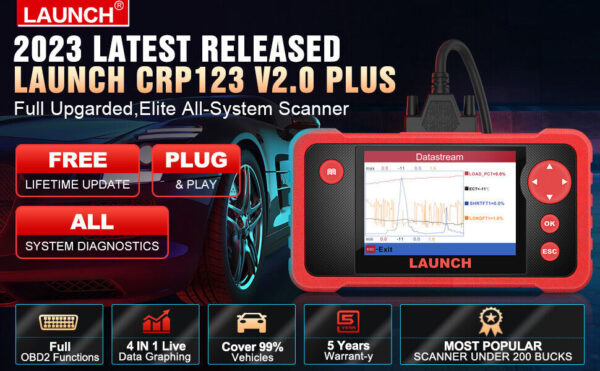 LAUNCH CRP123 Plus OBD2 Scanner Auto Diagnostic Tool Code Reader All System TPMS - Image 3