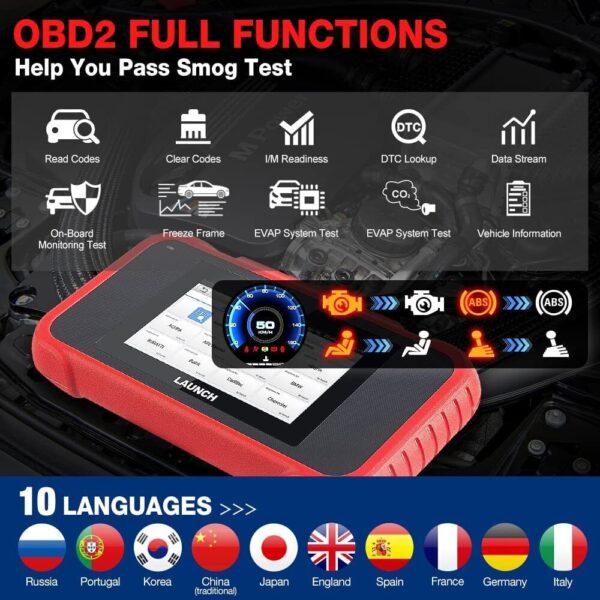 LAUNCH CRP123E Car OBD2 Scanner Check Engine ABS SRS Diagnostic Tool Code Reader - Image 4