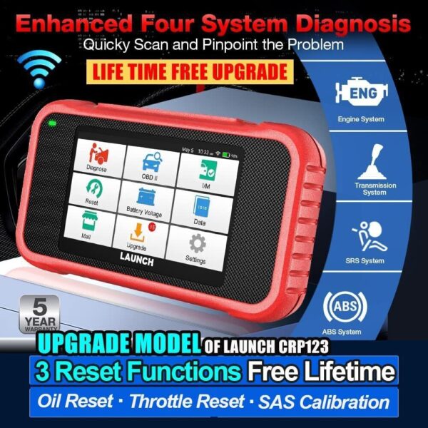 LAUNCH CRP123E Car OBD2 Scanner Check Engine ABS SRS Diagnostic Tool Code Reader - Image 2