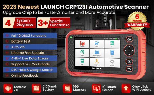 LAUNCH CRP123I Car OBD2 Scanner Code Reader Diagnostic Tool Check Engine ABS SRS - Image 2