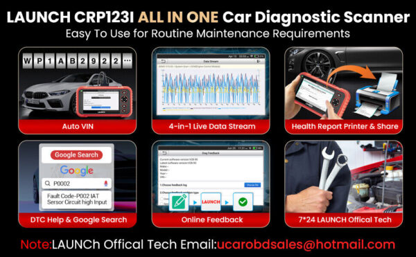 LAUNCH CRP123I Car OBD2 Scanner Code Reader Diagnostic Tool Check Engine ABS SRS - Image 4