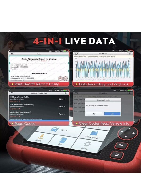 LAUNCH CRP123X Car OBD2 Scanner Diagnostic Scan Tool ABS SRS Engine Code Reader - Image 5