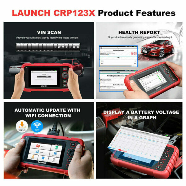 LAUNCH CRP123X CR319 OBD2 Diagnostic Scanner SRS ABS Check Engine Code Reader - Image 4