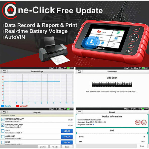 LAUNCH CRP123X CR319 OBD2 Diagnostic Scanner SRS ABS Check Engine Code Reader - Image 6