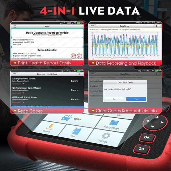 LAUNCH CRP123X Elite Car OBD2 Scanner Code Reader Engine ABS SRS Diagnostic Tool - Image 5
