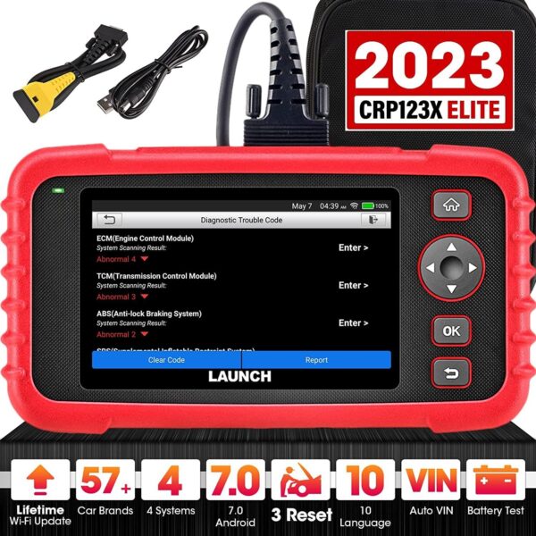 LAUNCH CRP123X Elite Code Reader Car Diagnostic Scanner Tool for ABS SRS Engine - Image 2