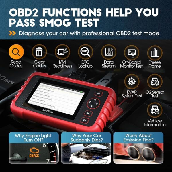 LAUNCH CRP123X OBD2 Scanner Check Engine ABS SRS Car Diagnostic Tool Code Reader - Image 6