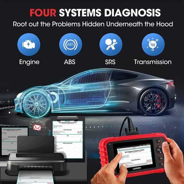 LAUNCH CRP123X OBD2 Scanner Check Engine ABS SRS Code Reader Car Diagnostic Tool - Image 3