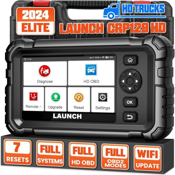 LAUNCH CRP129 HD Diesel Heavy Duty Truck OBD2 Scanner All System Diagnostic Tool - Image 2