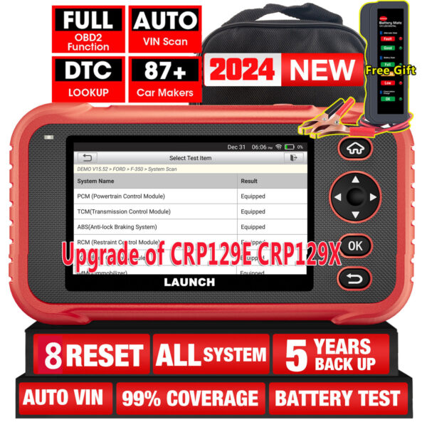 LAUNCH CRP129E PLUS All System OBD2 Scanner TPMS ABS SRS BMS SAS Diagnostic Tool - Image 2