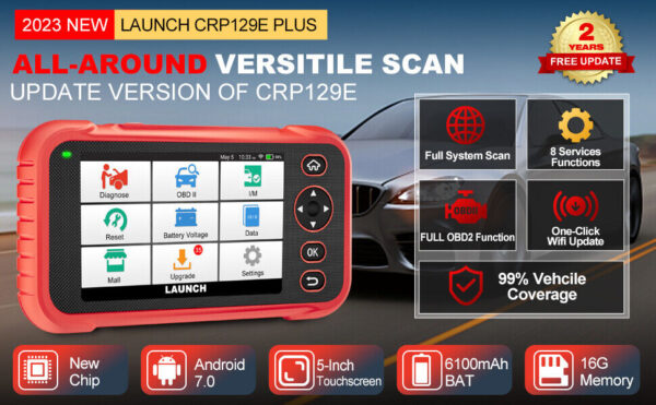 LAUNCH CRP129E PLUS All System OBD2 Scanner TPMS ABS SRS BMS SAS Diagnostic Tool - Image 3