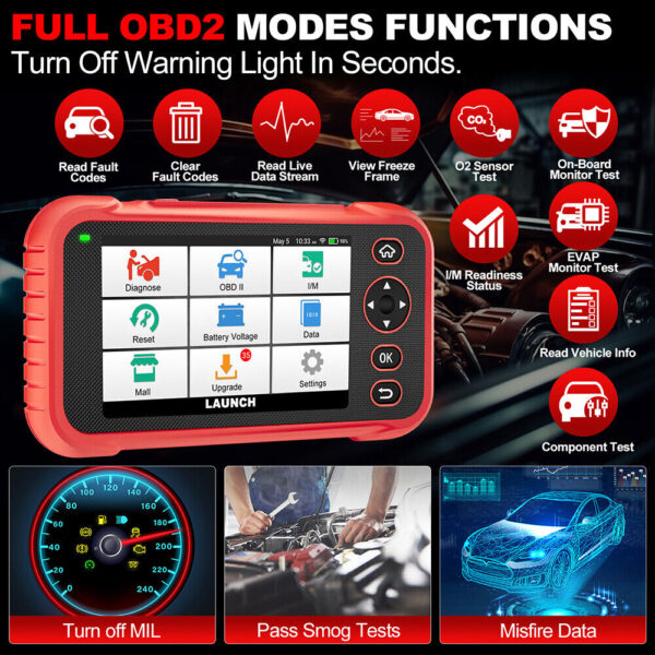 LAUNCH CRP129E PLUS OBD2 Scanner All System Diagnostic Tool TPMS ABS SRS DPF - Image 5