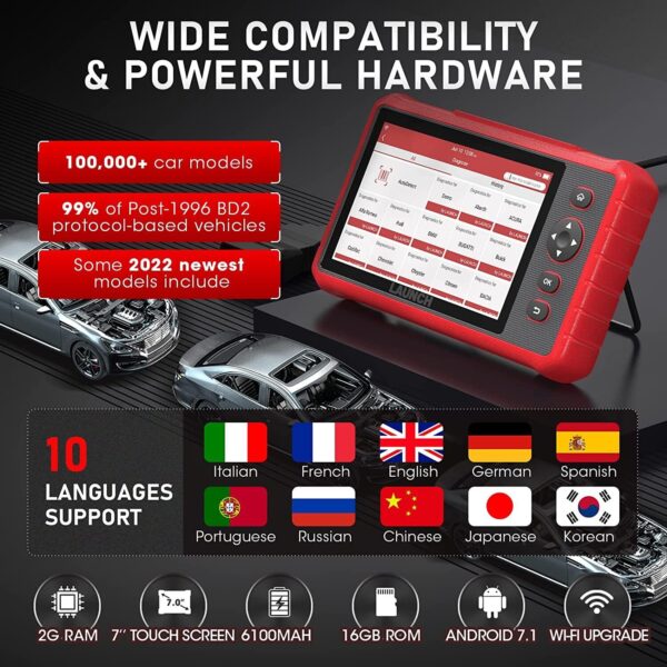 LAUNCH CRP909X Car OBD2 Scanner Full System Diagnostic Tool Code Reader Scanner - Image 5