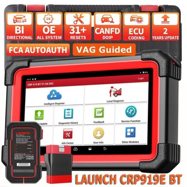 LAUNCH CRP919E BT Auto OBD2 Diagnostic Tool ABS ECU Coding Bidirectional Scanner - Image 2