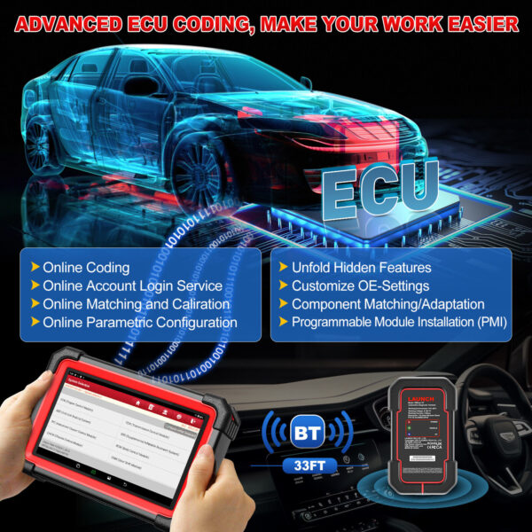 LAUNCH CRP919E BT Auto OBD2 Diagnostic Tool ABS ECU Coding Bidirectional Scanner - Image 5