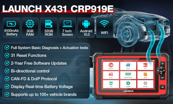 LAUNCH CRP919E Car OBD2 Scanner Bidirectional Auto Diagnostic Tool Key Coding - Image 5