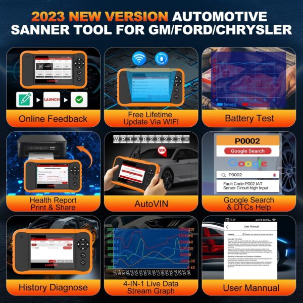 LAUNCH Elite Car BiDirectional OBD2 Diagnostic Scanner Tool For Ford/GM/Chrysler - Image 5