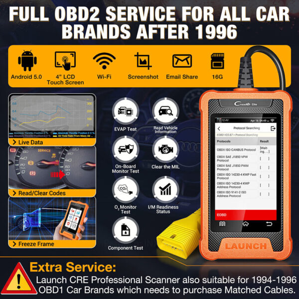 LAUNCH Elite for TOYOTA Full System Car Diagnostic Scanner Tool OBD2 Code Reader - Image 6