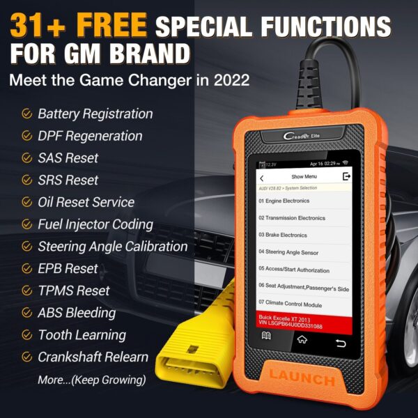 LAUNCH Elite for TOYOTA OBD2 Code Reader Full System Car Diagnostic Scanner Tool - Image 5